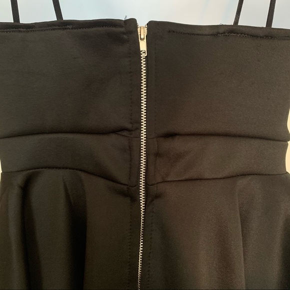 Black Fit and Flare Mini Dress - Picture 7 of 9